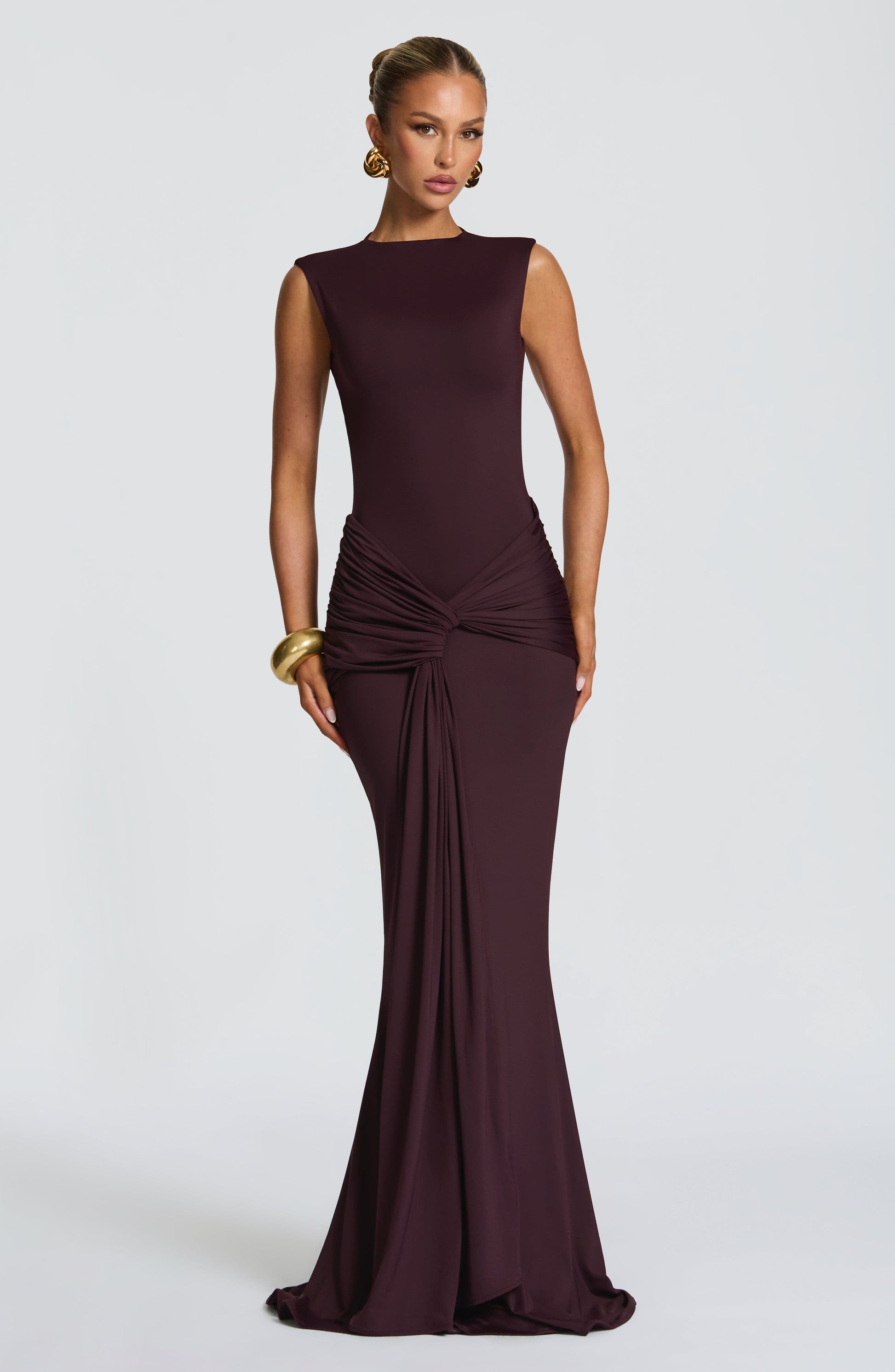 LORENZA MAXI DRESS - PLUM