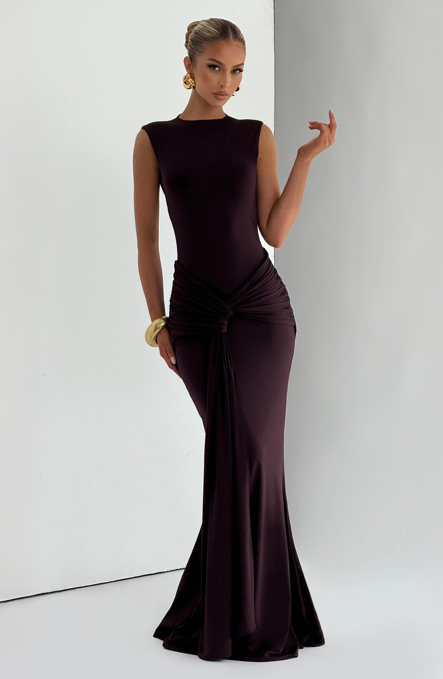 LORENZA MAXI DRESS - PLUM