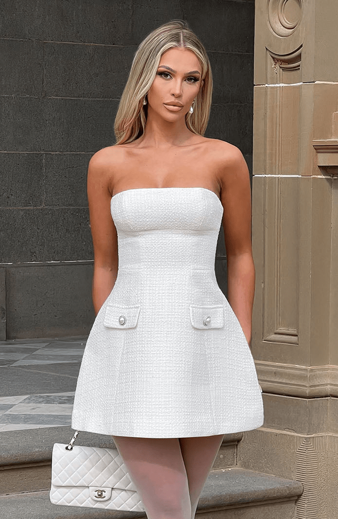 LOTTIE MINI DRESS - IVORY