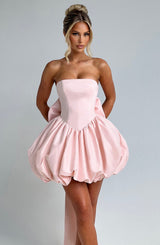 LOTUS MINI DRESS - BLUSH