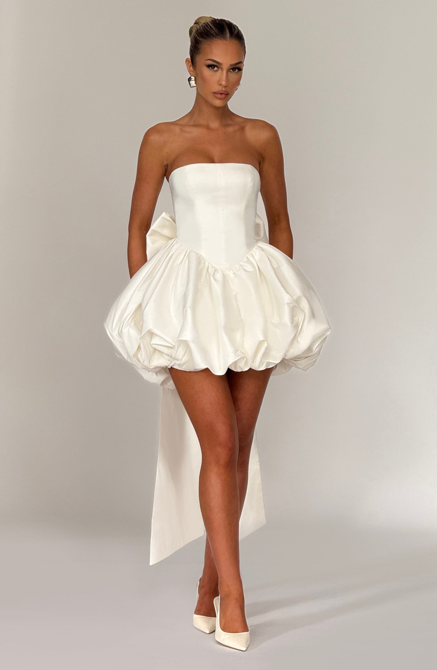 LOTUS MINI DRESS - IVORY