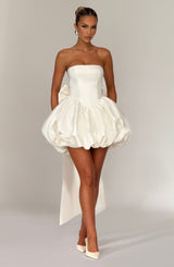 LOTUS MINI DRESS - IVORY