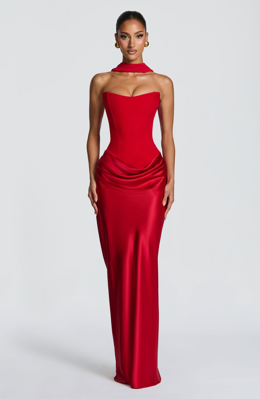 VESTIDO LARGO MAGGIE - ROJO
