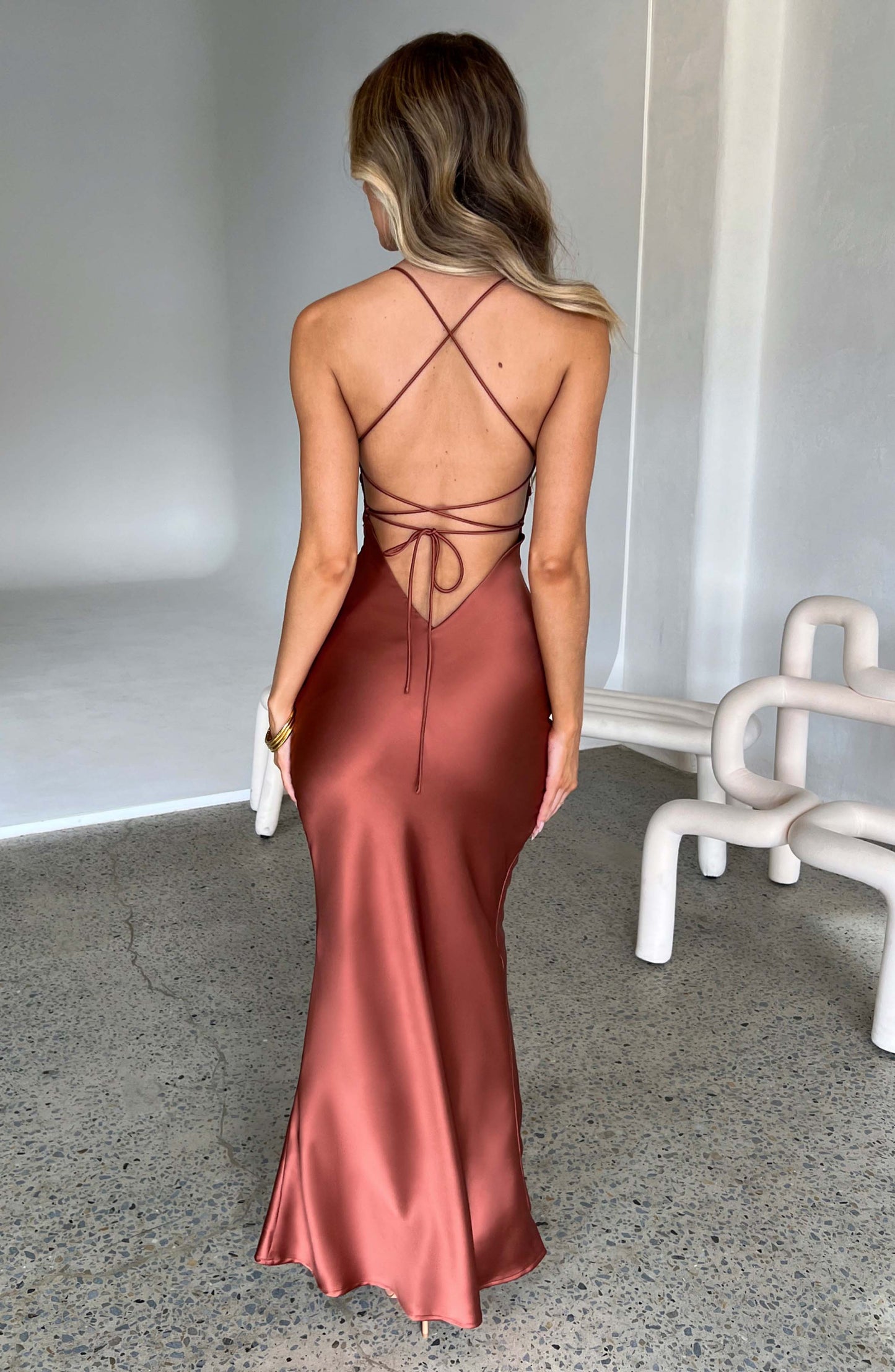 MALIKA MAXI DRESS - RUST