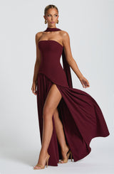 MALIYAH MAXI DRESS - CHERRY LACQUER