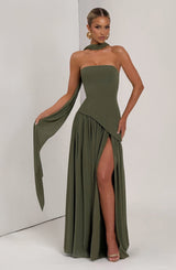 MALIYAH MAXI DRESS - KHAKI