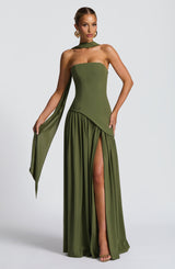 MALIYAH MAXI DRESS - KHAKI