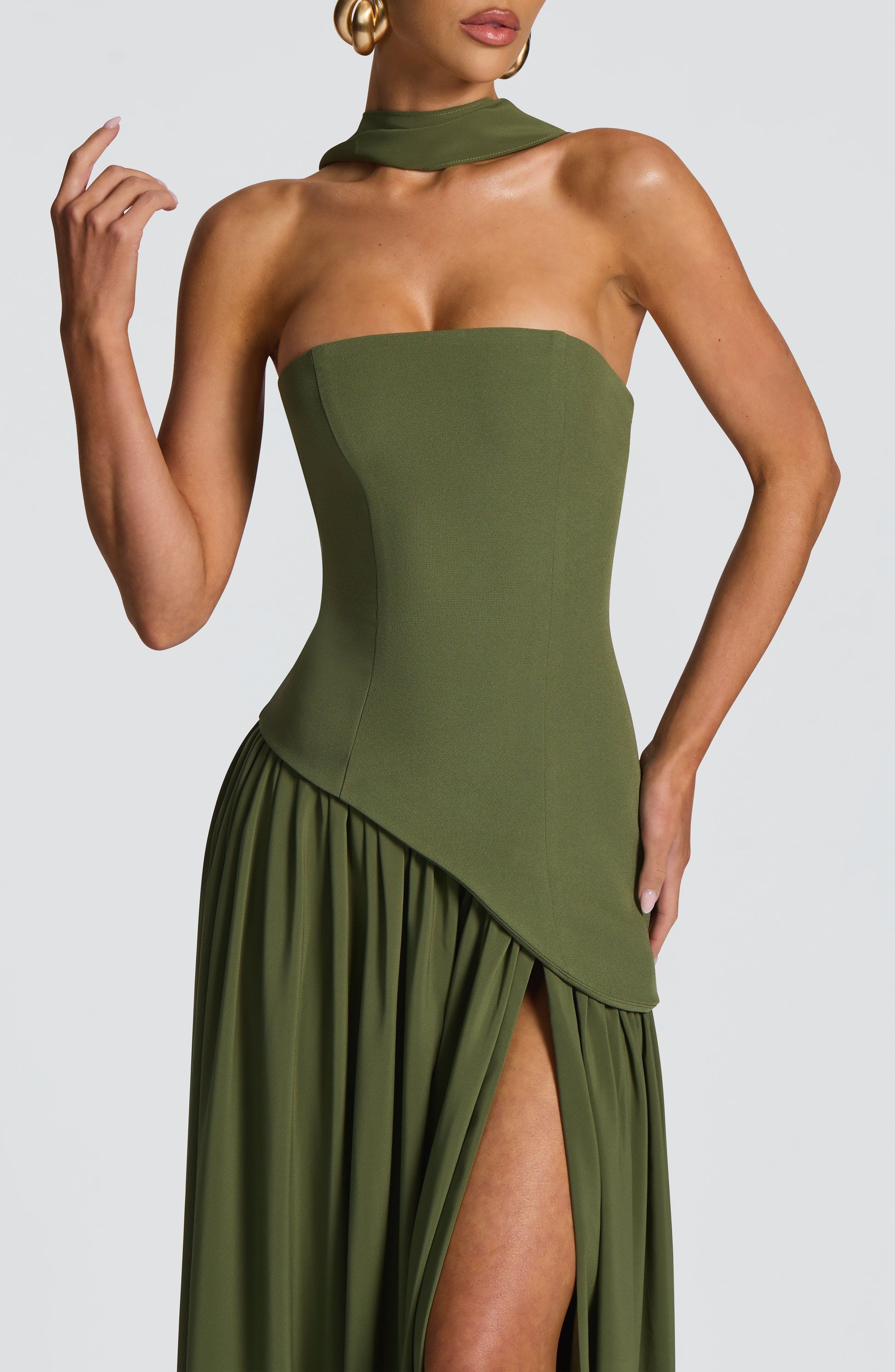 MALIYAH MAXI DRESS - KHAKI