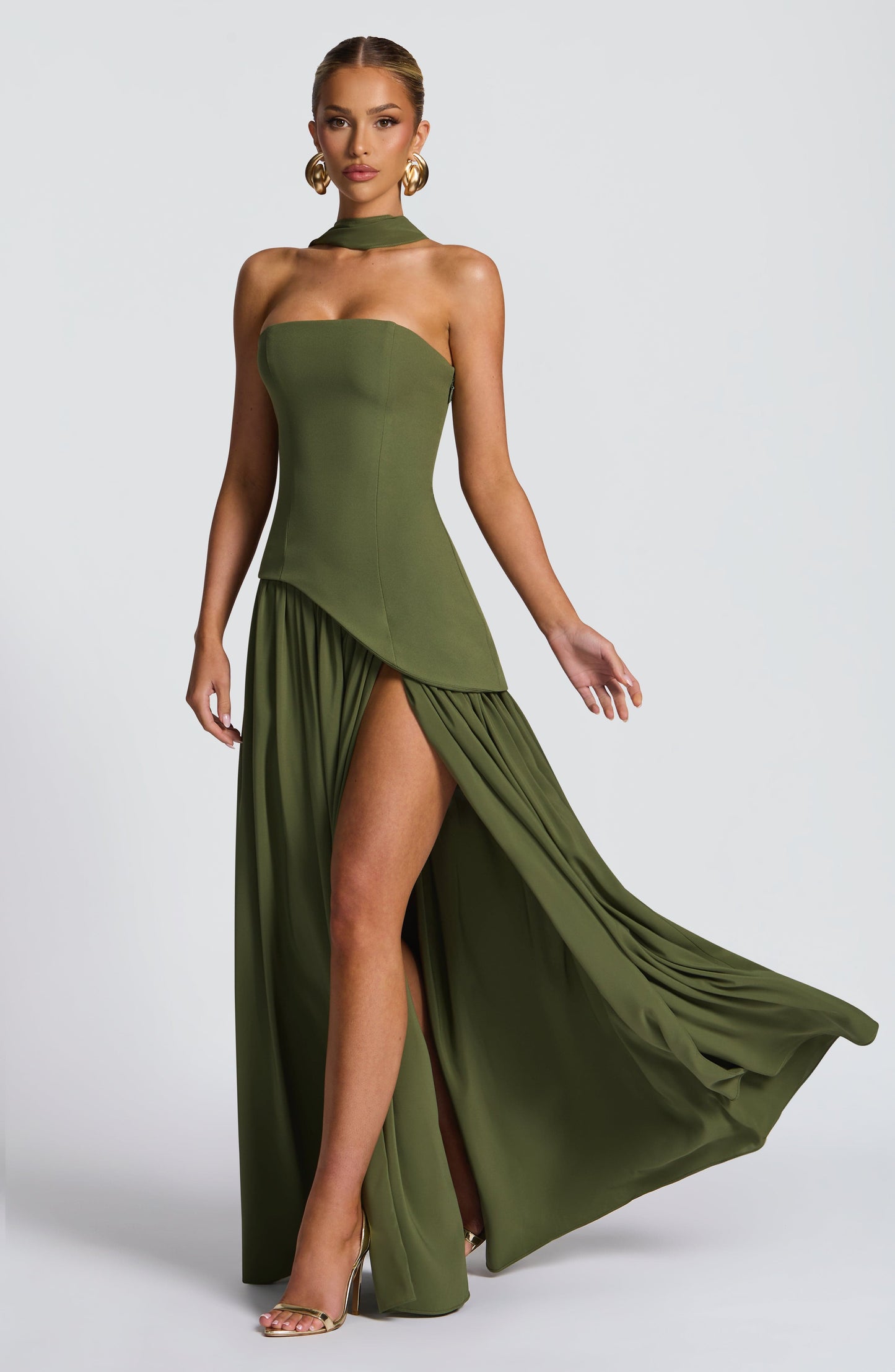 MALIYAH MAXI DRESS - KHAKI