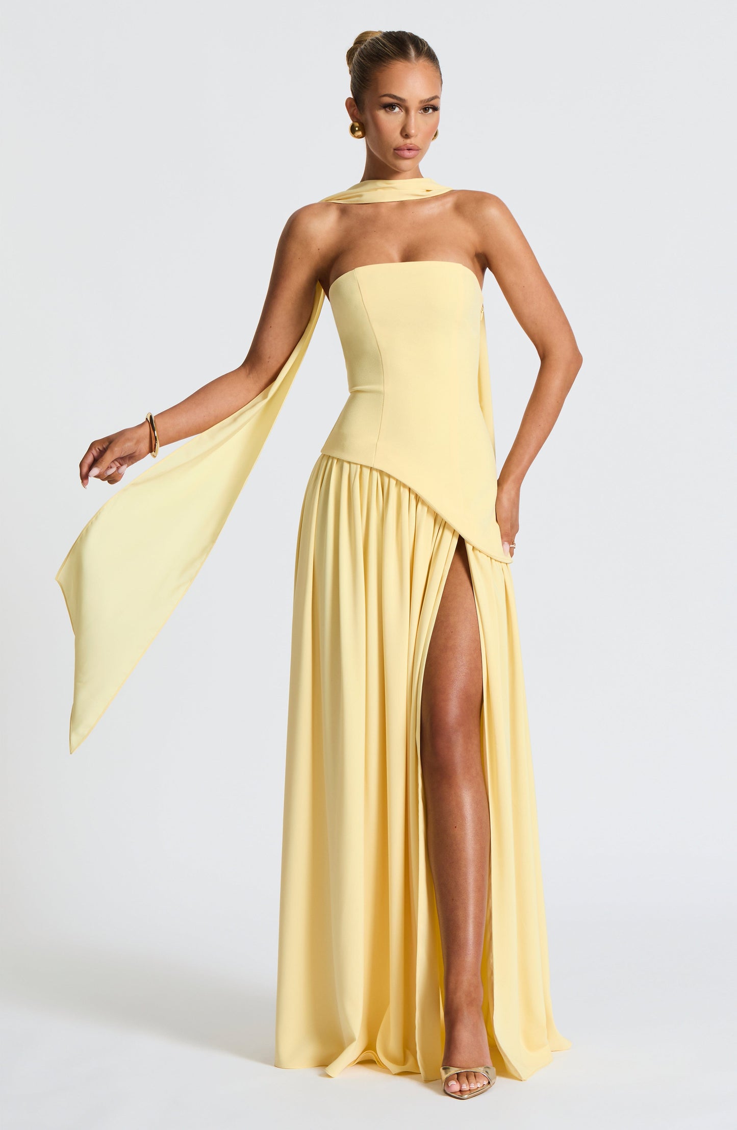 MALIYAH MAXI DRESS - LEMON