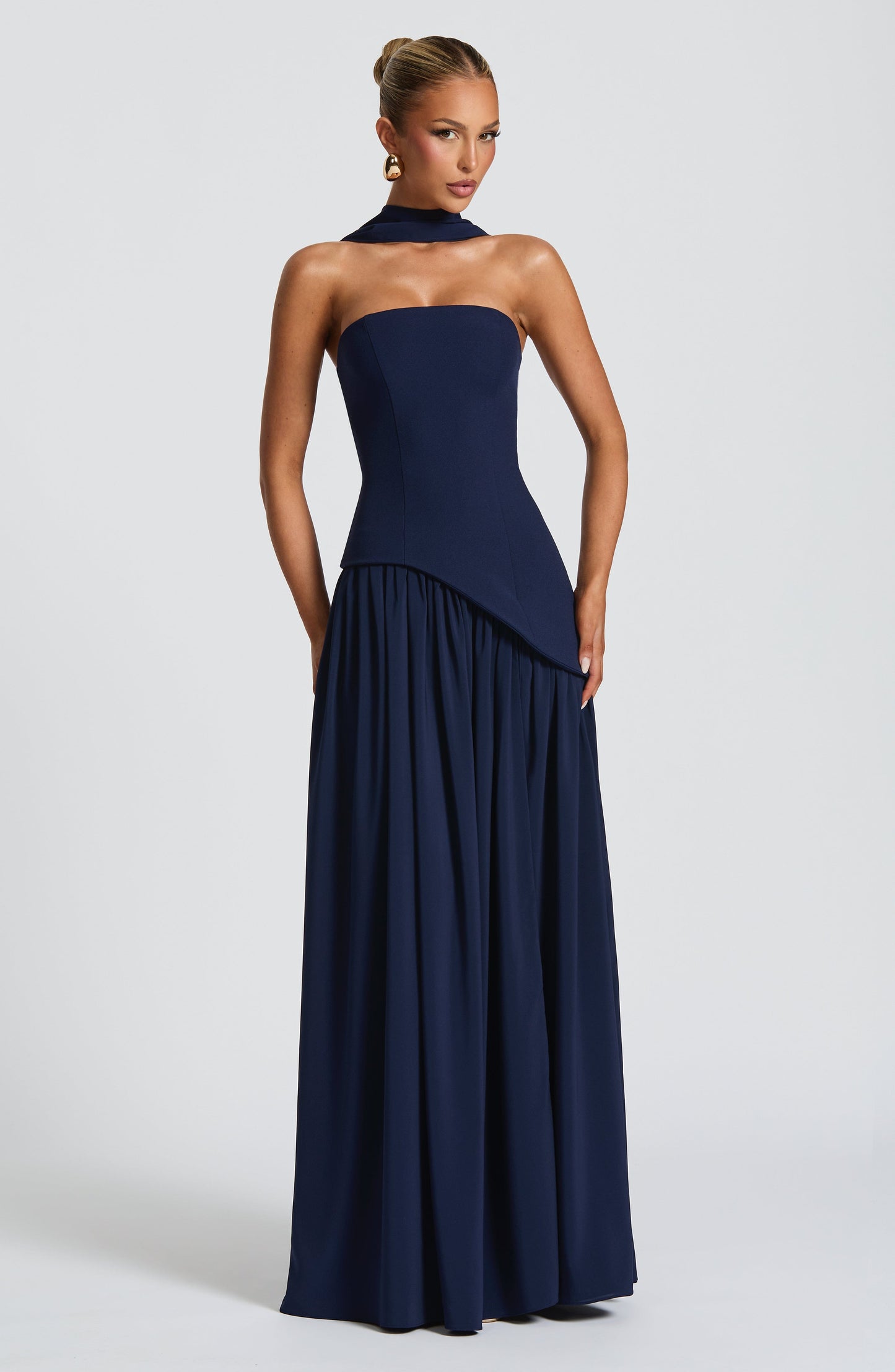 MALIYAH MAXI DRESS - NAVY