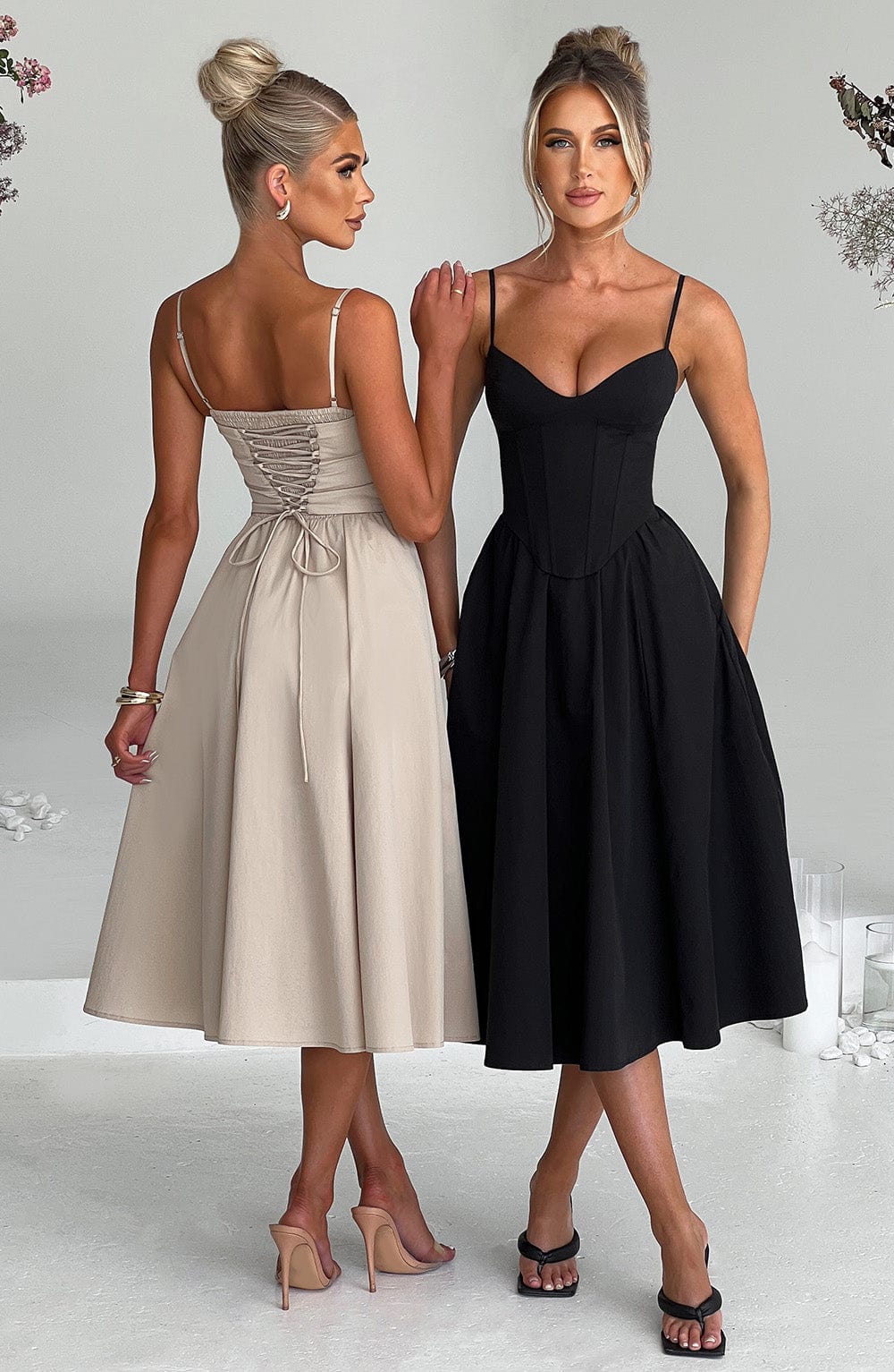 MARIELLA MIDI DRESS - BLACK