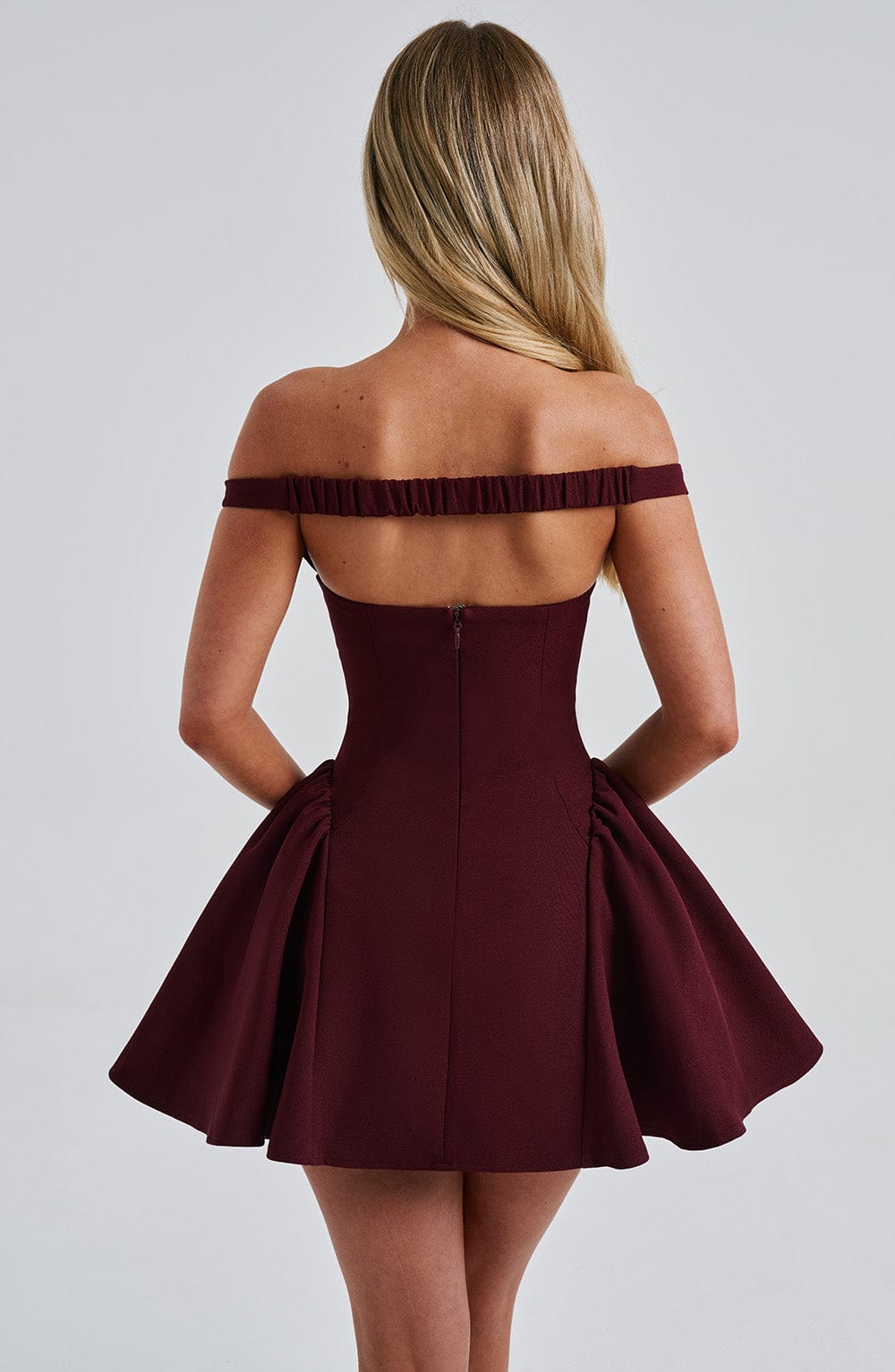 MARLA MINI DRESS - CHERRY LACQUER