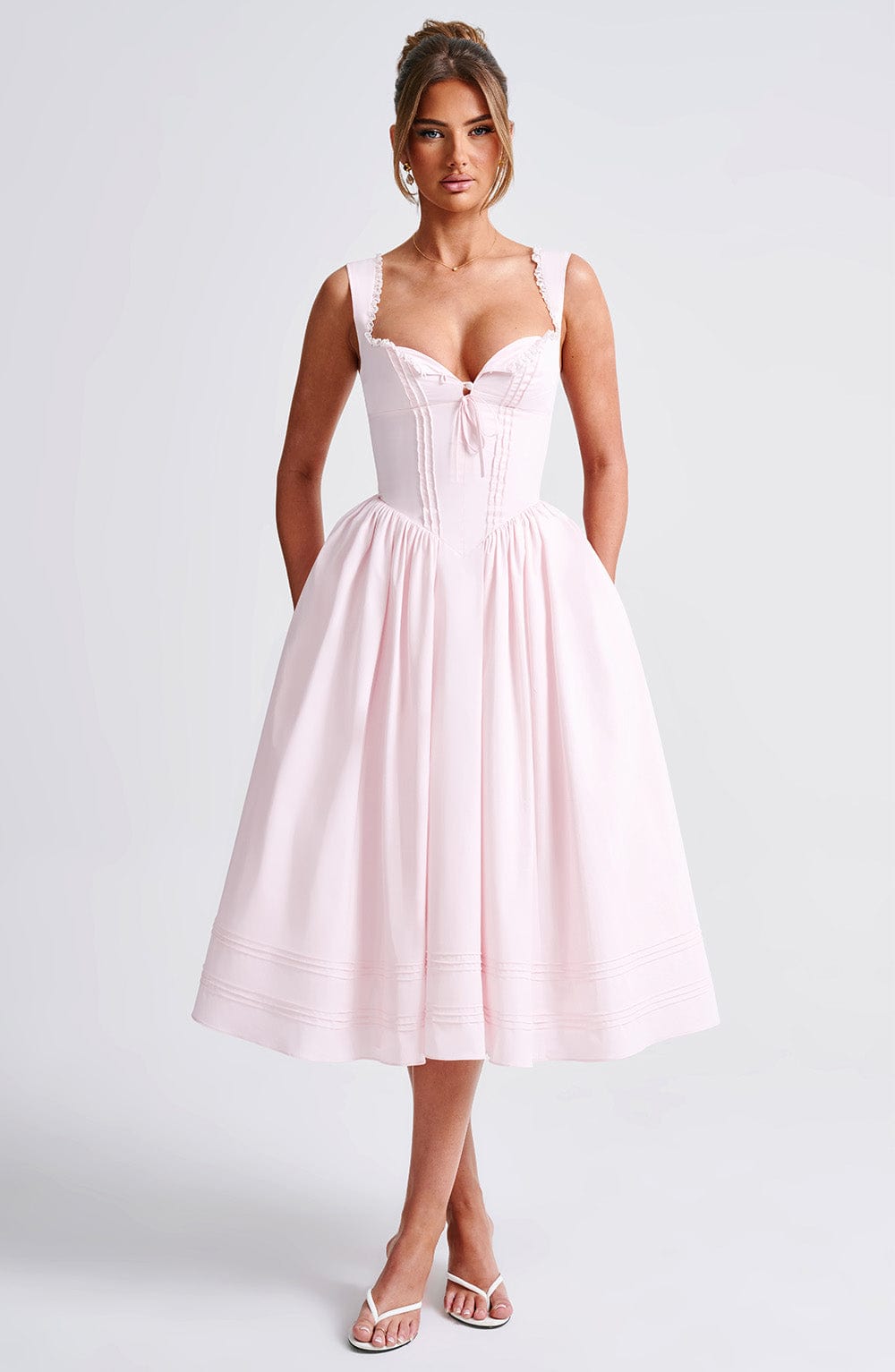 MARLENA MIDI DRESS - BLUSH