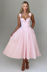 MARLENA MIDI DRESS - BLUSH