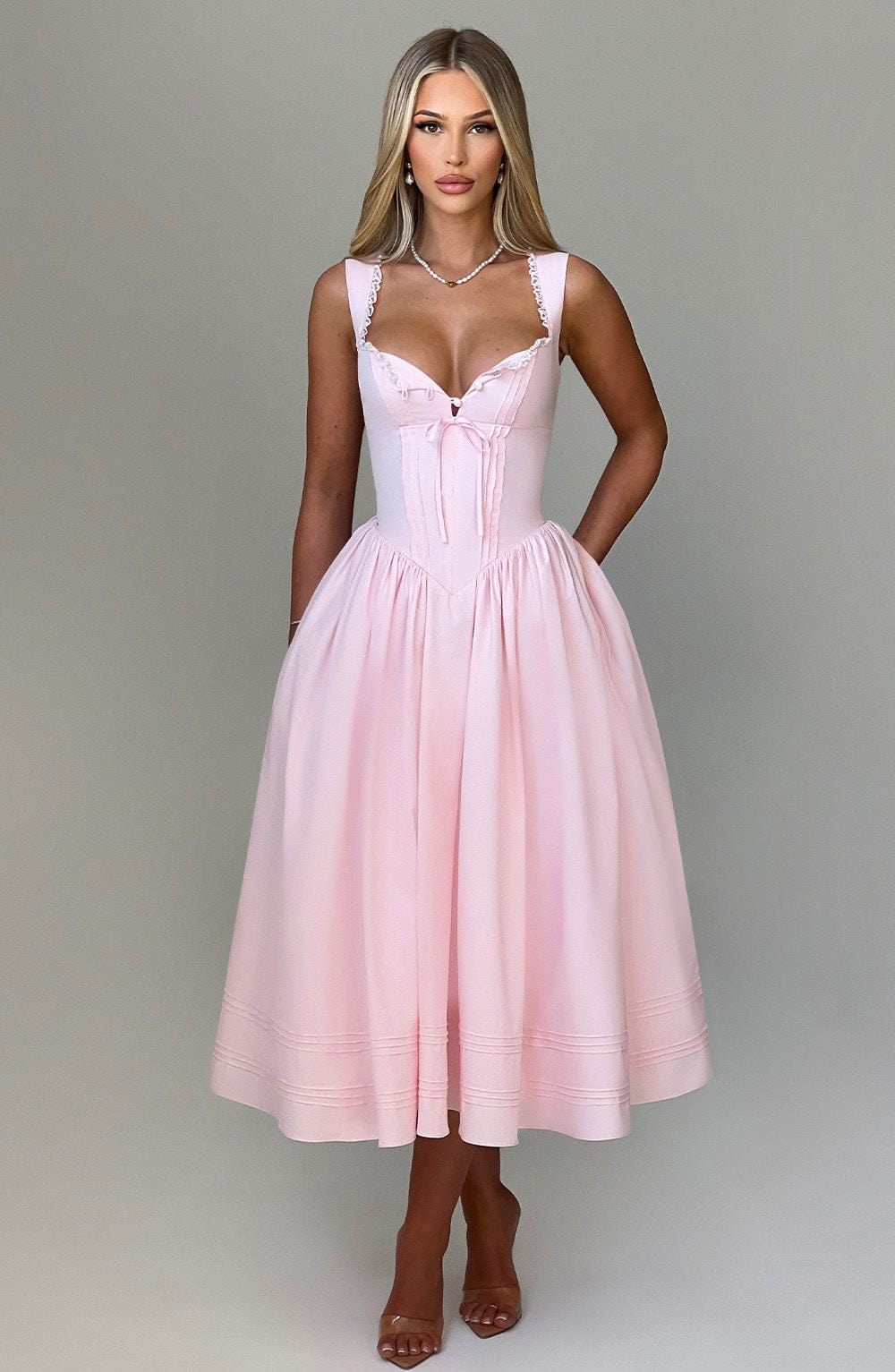 MARLENA MIDI DRESS - BLUSH