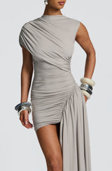 MARNIE MINI DRESS - LIGHT GREY