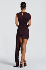MARNIE MINI DRESS - PLUM