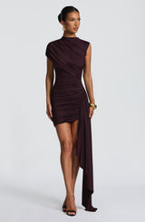 MARNIE MINI DRESS - PLUM