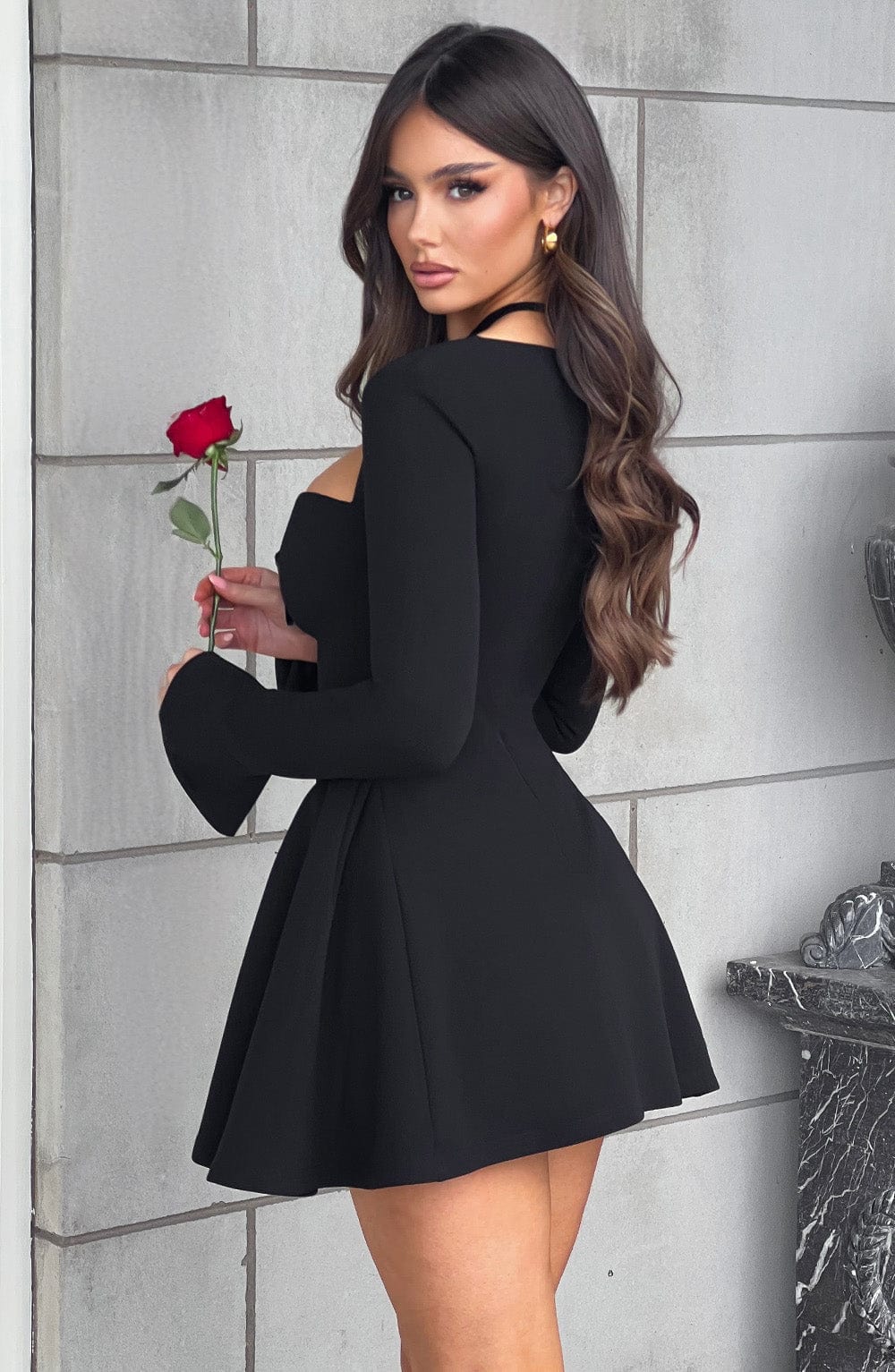 MEGAN MINI DRESS - BLACK