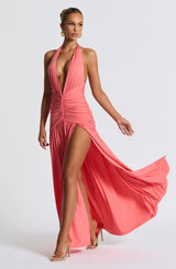 MELANIA MAXI DRESS - CORAL PINK