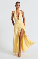 MELANIA MAXI DRESS - LEMON