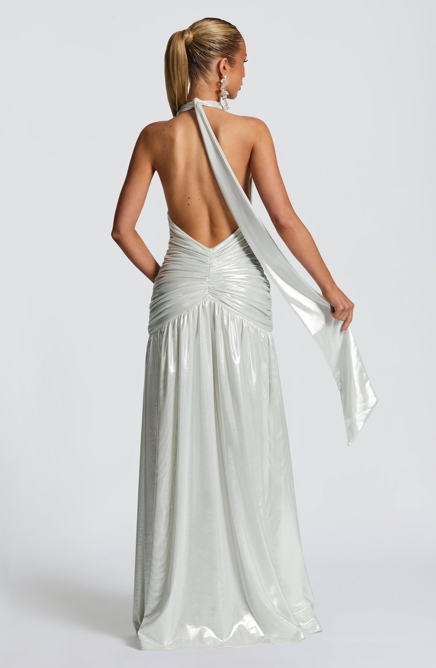 MELANIA MAXI DRESS - SILVER
