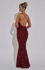MERIDITH MAXI DRESS - WINE