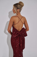 MERIDITH MAXI DRESS - WINE