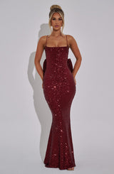 MERIDITH MAXI DRESS - WINE