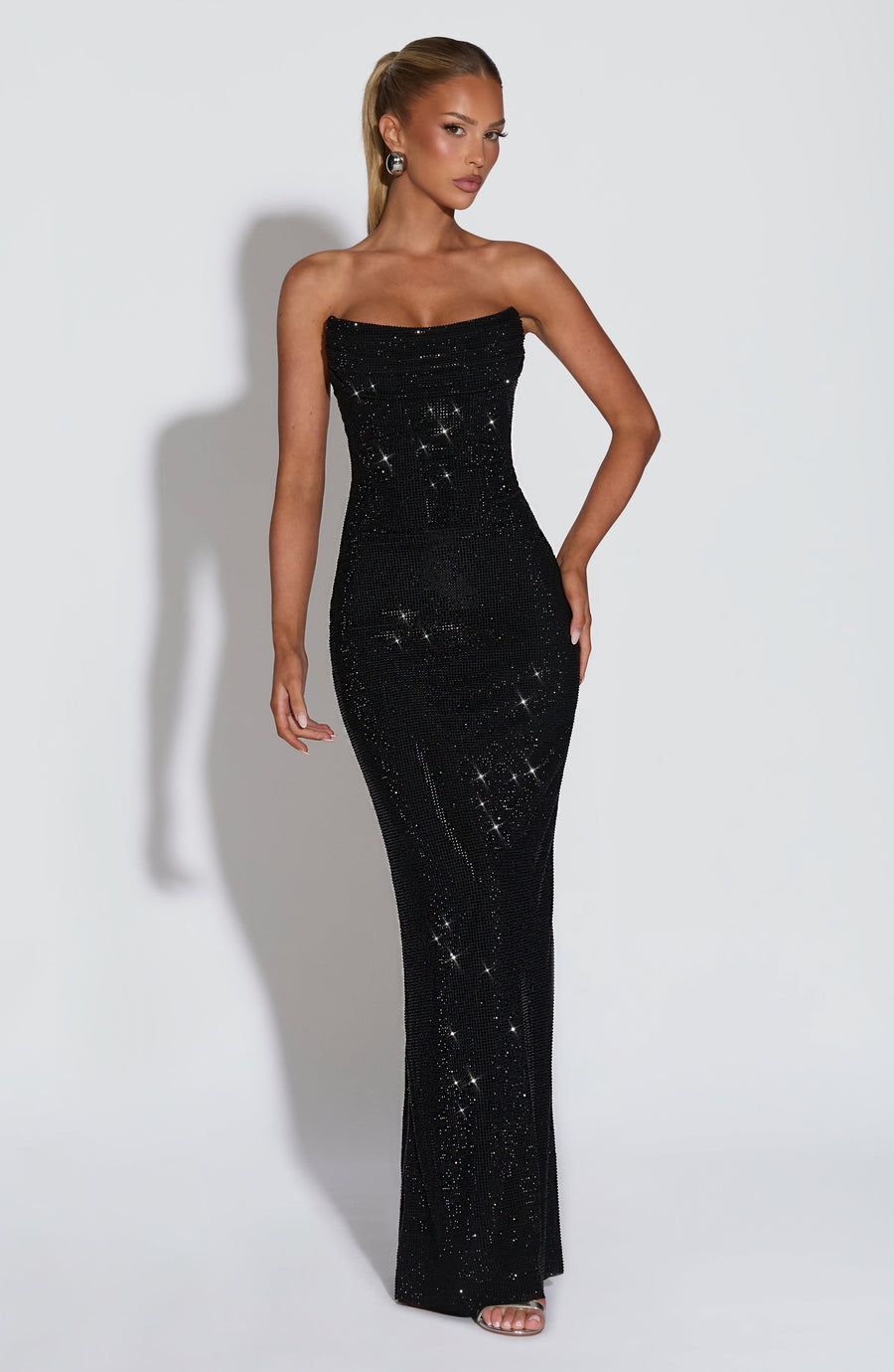 VESTIDO LARGO MIRABELLA - NEGRO