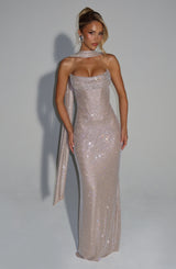 MIRABELLA MAXI DRESS - NUDE