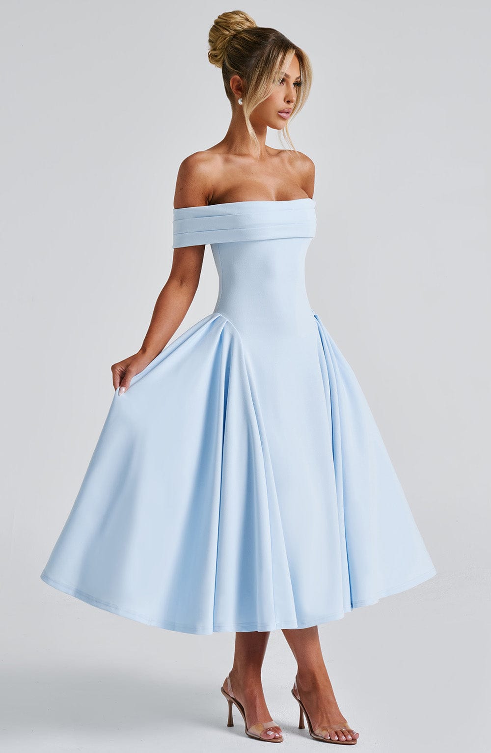 MIRANDA MIDI DRESS - BLUE