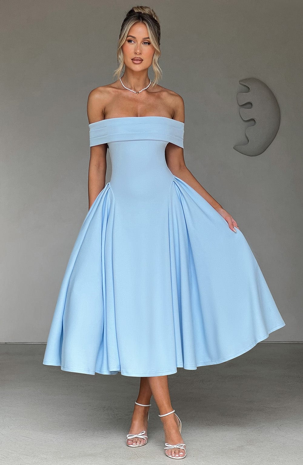 MIRANDA MIDI DRESS - BLUE