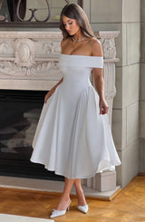 MIRANDA MIDI DRESS - IVORY