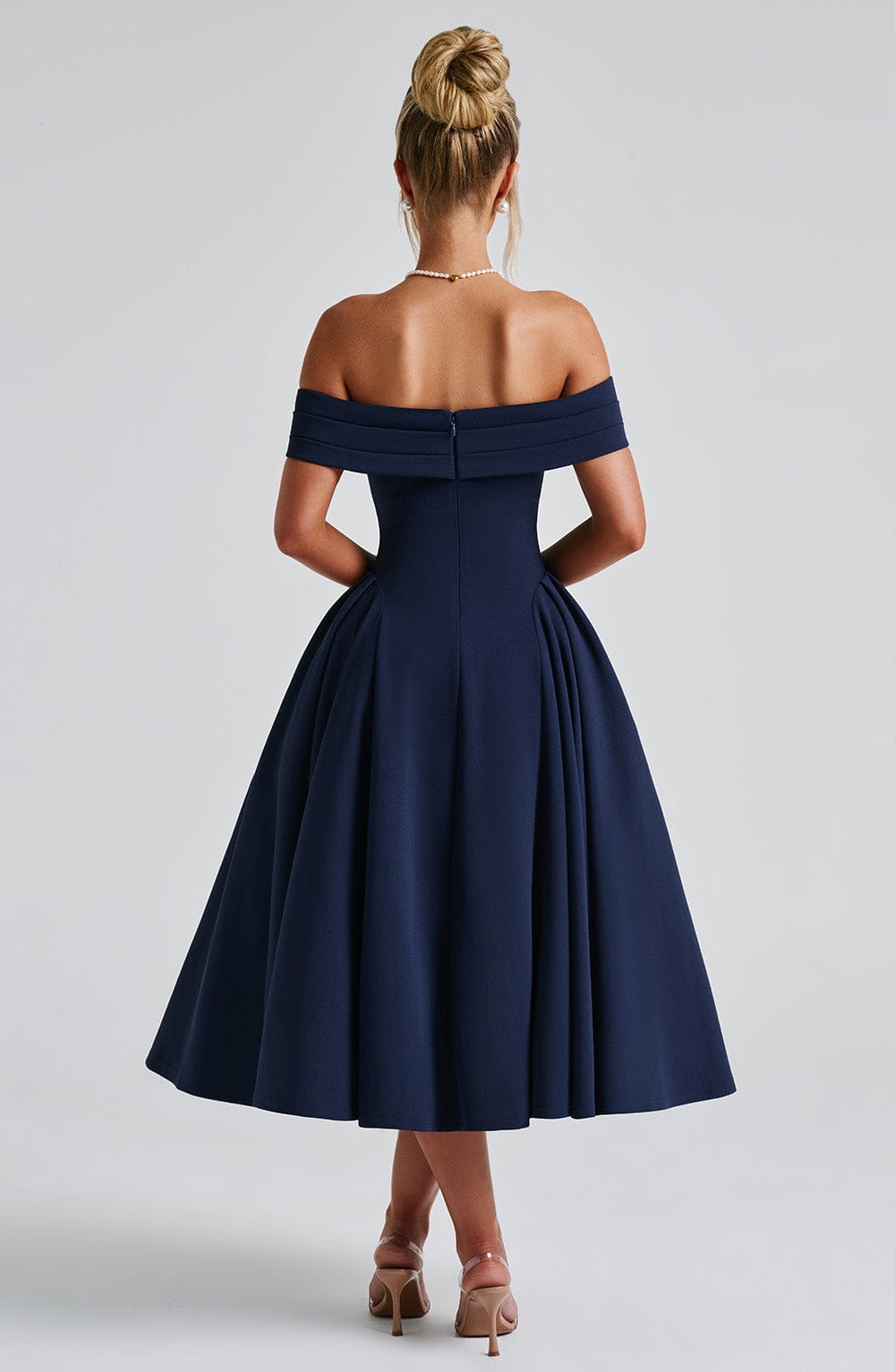 MIRANDA MIDI DRESS - NAVY