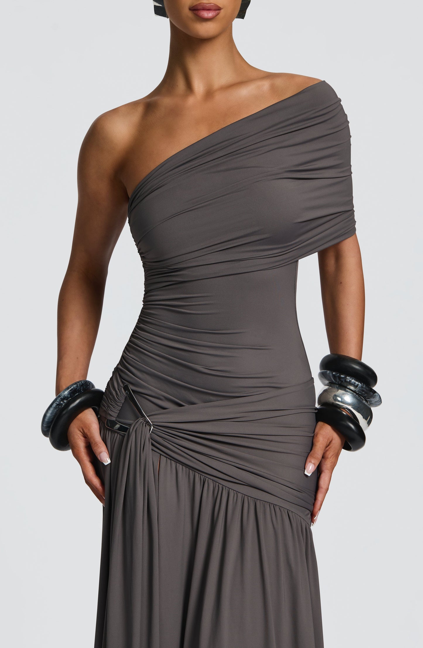 MONICA MAXI DRESS - CHARCOAL