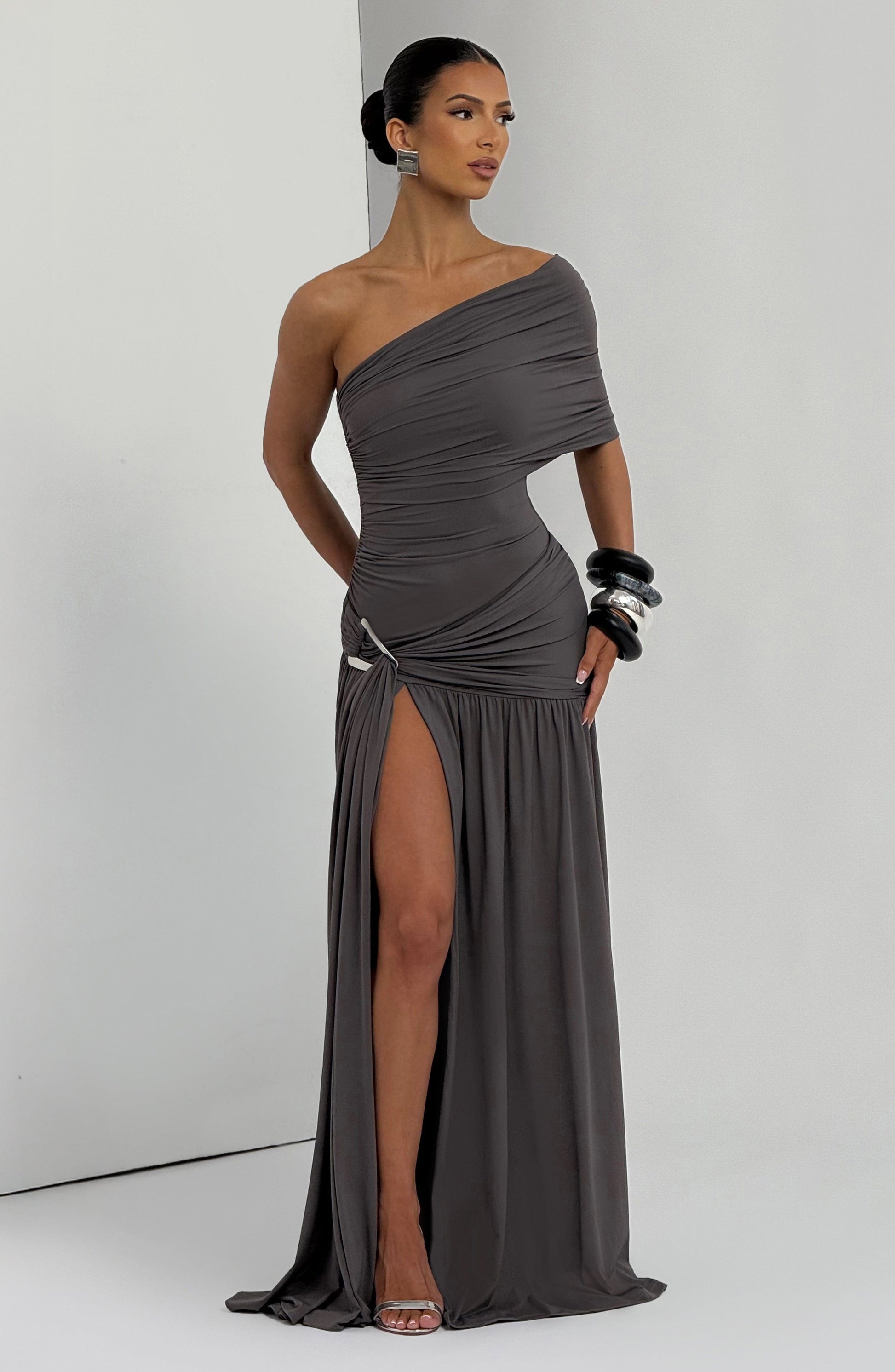MONICA MAXI DRESS - CHARCOAL