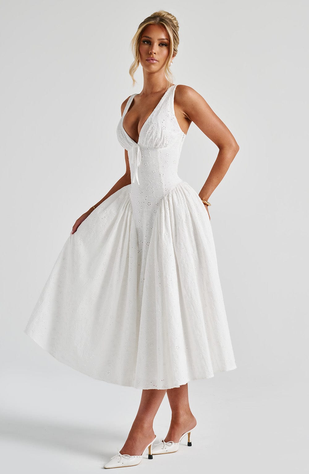 MONROE MIDI DRESS - IVORY
