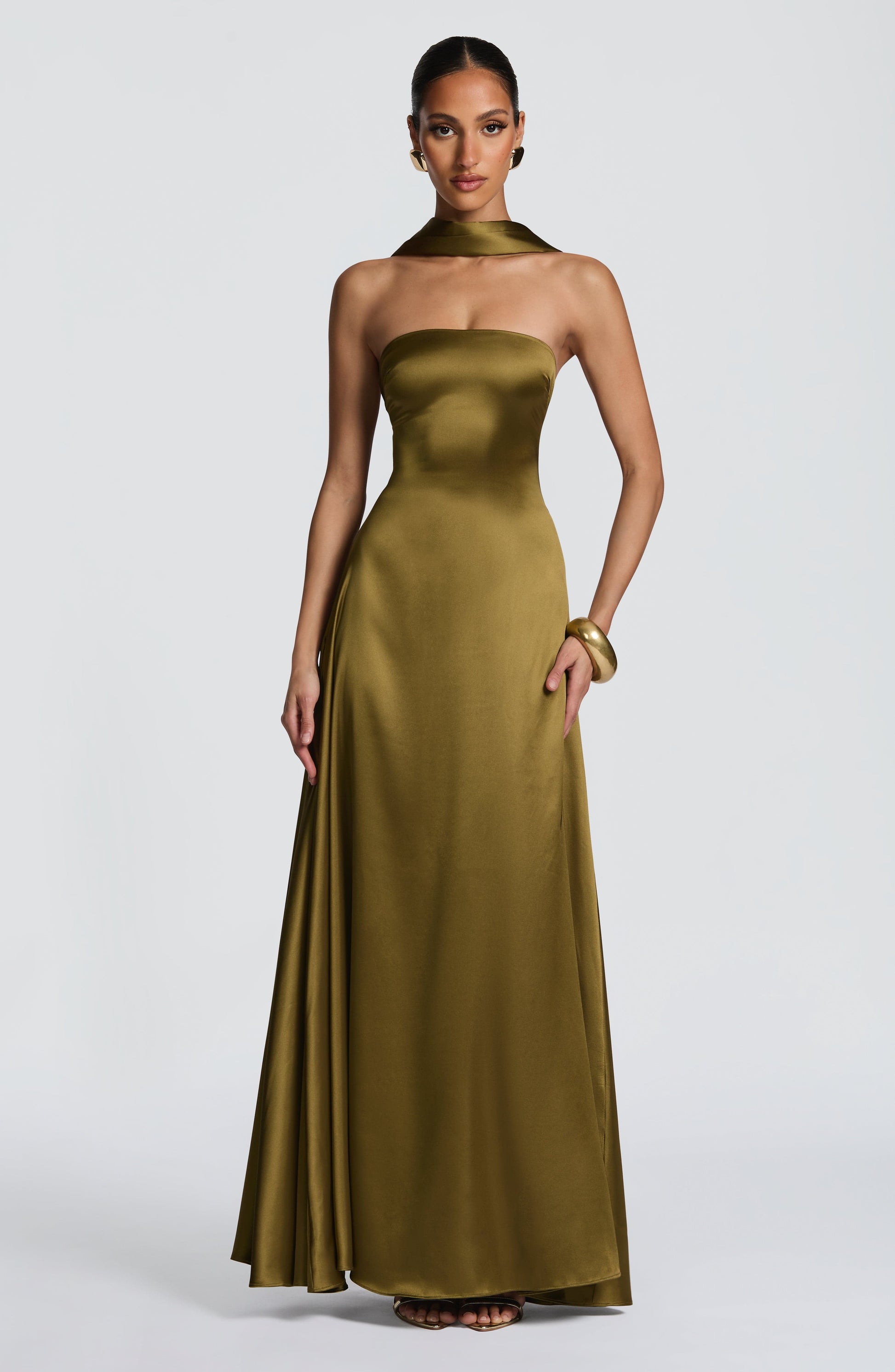 MORVEN MAXI DRESS - DEEP OLIVE