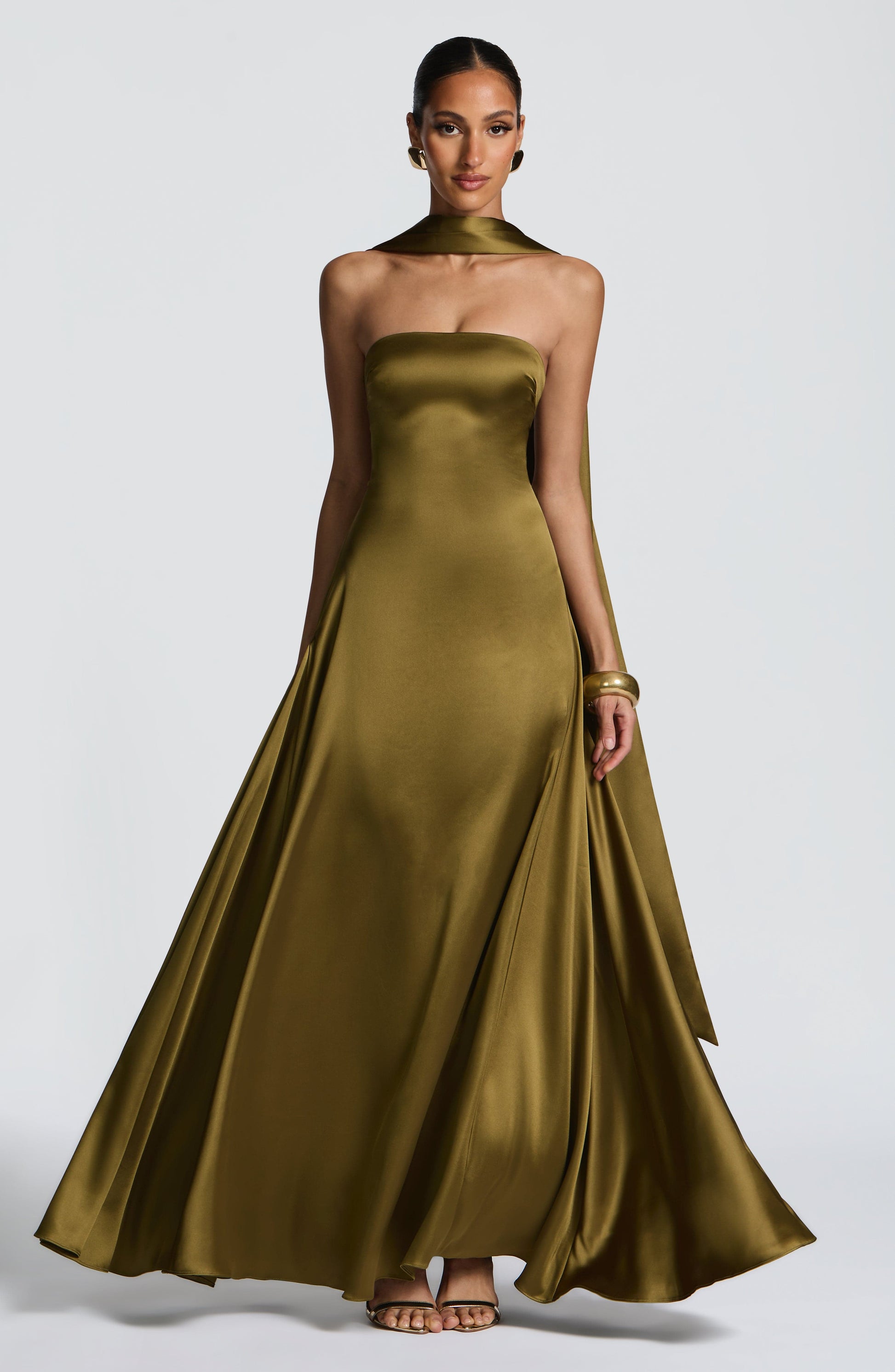 MORVEN MAXI DRESS - DEEP OLIVE
