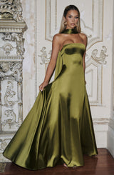 MORVEN MAXI DRESS - DEEP OLIVE
