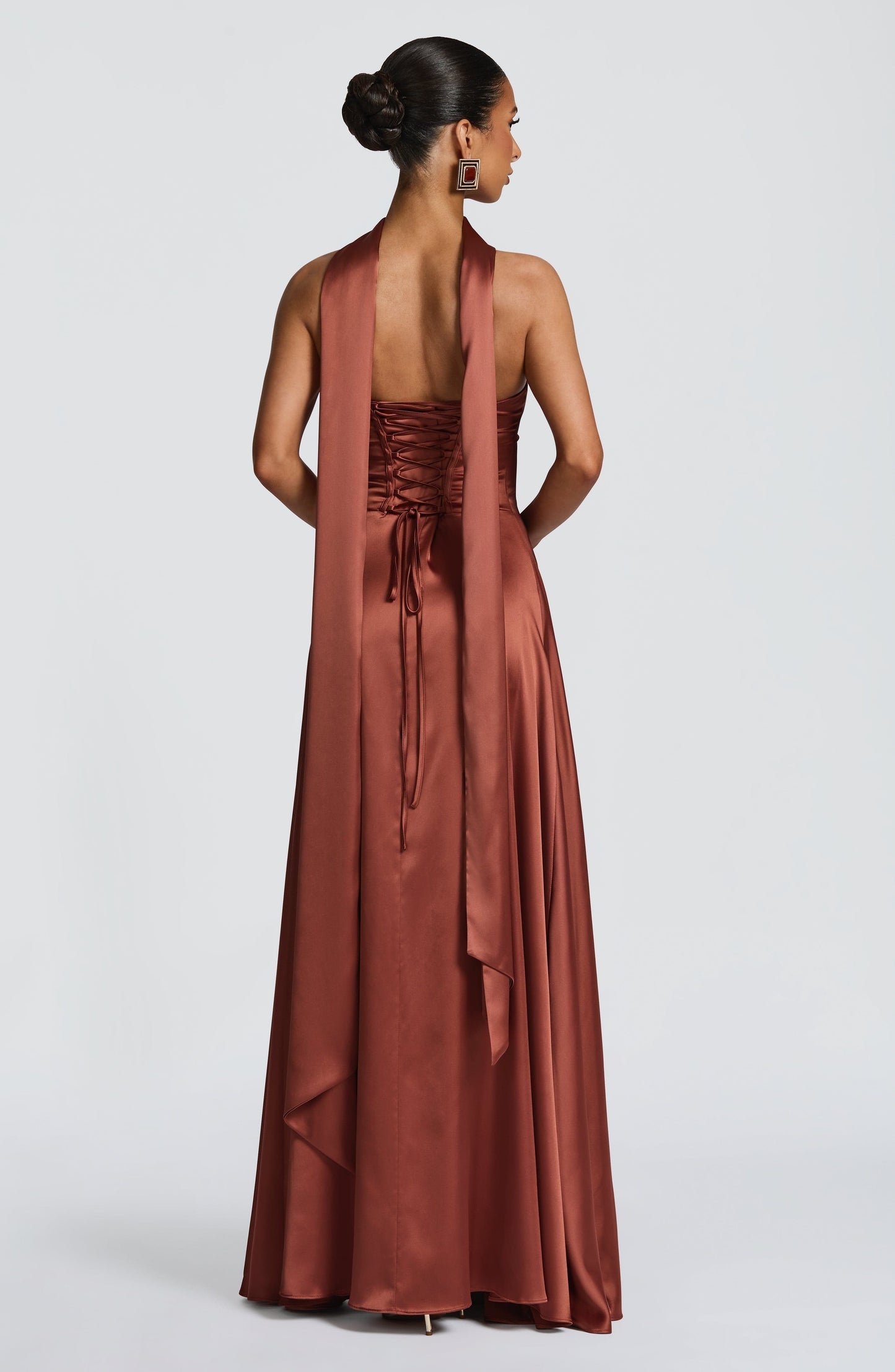 MORVEN MAXI DRESS - RUST