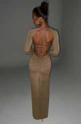 NADIA MAXI DRESS - GOLD SPARKLE