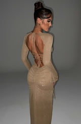 NADIA MAXI DRESS - GOLD SPARKLE