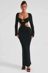 NADINE MAXI DRESS - BLACK