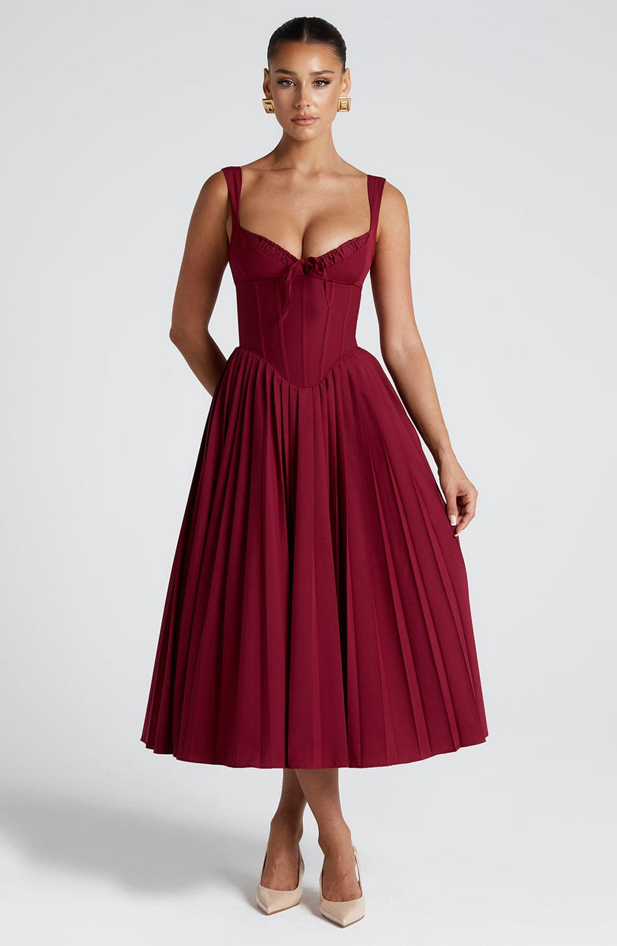 VESTIDO MIDI NATASSIA - BERRY