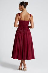 NATASSIA MIDI DRESS - BERRY