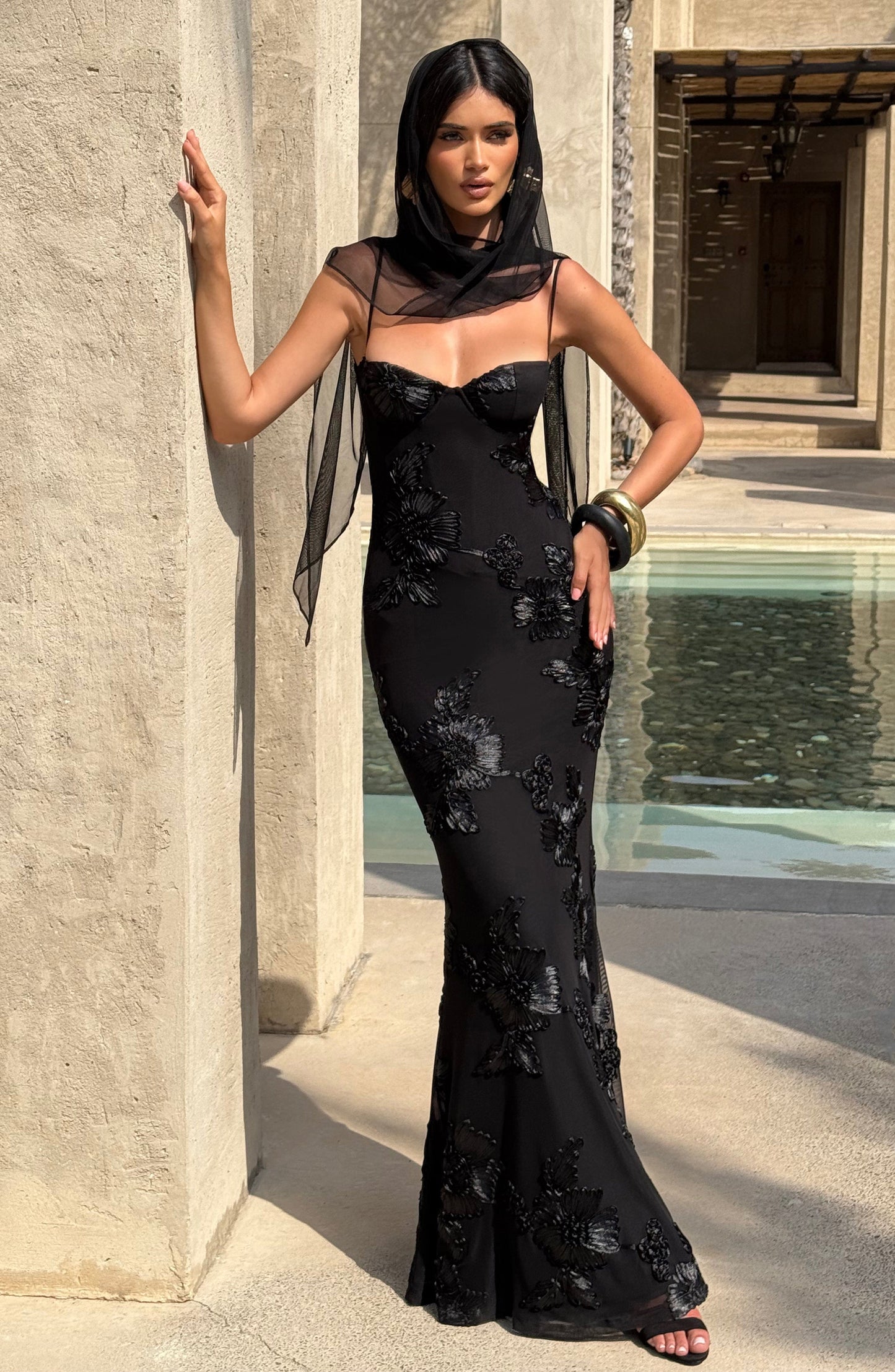 NEFERTITI MAXI DRESS - BLACK