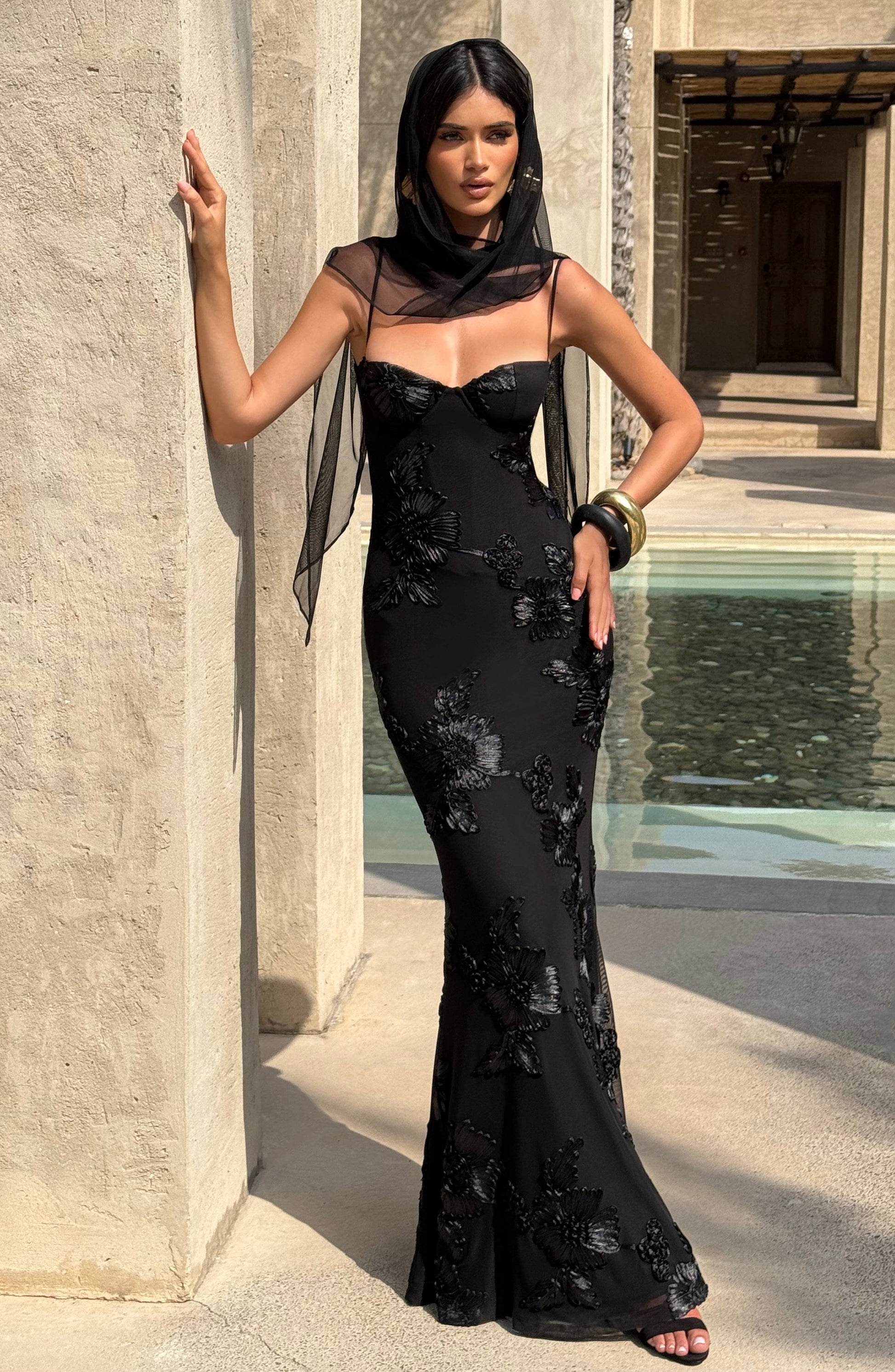 NEFERTITI MAXI DRESS - BLACK